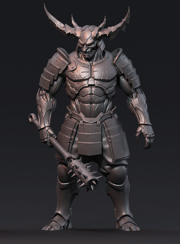 Evil samurai miniature - samurai,