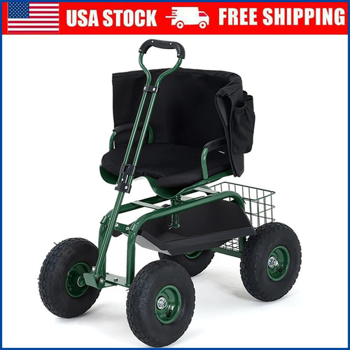 Garden seat with wheels - seat,