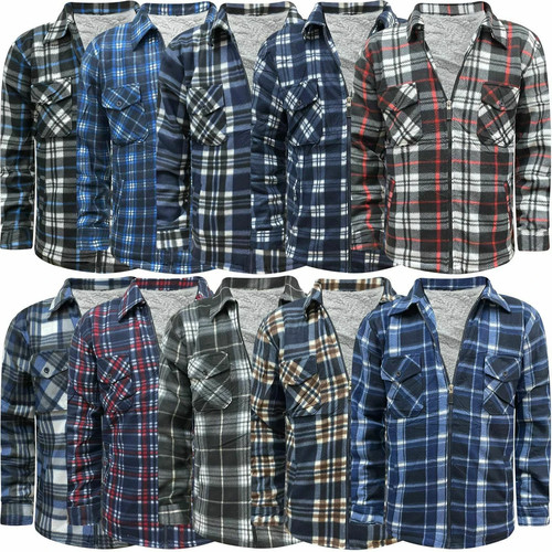 Men furlined padded check - men,