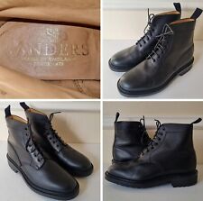 Sanders 'Kelso' Men's UK Size 7 Black Leather Commando Sole Boots 8366B M265