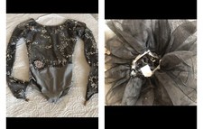 Revolution Dance Costume/Tutu Silver 2 Pieces Child Large Gray Style RC 18644