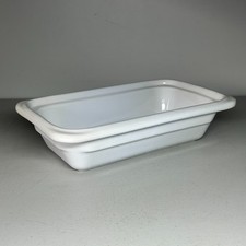 Emile Henry France 10" Rectangular Ceramic Baking Dish Oven Cookware White 906