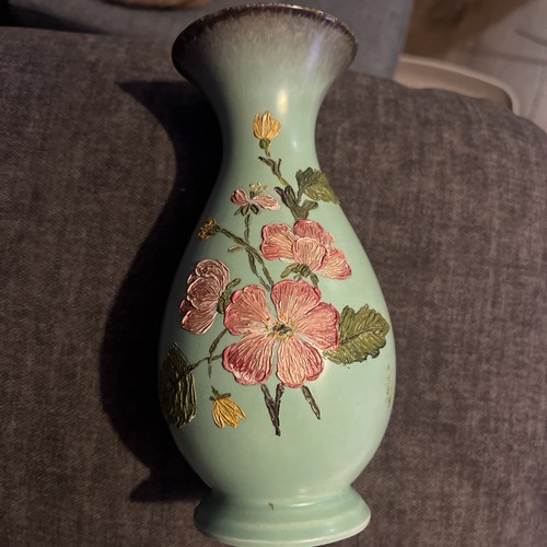 Vintage vase with floral - with,
