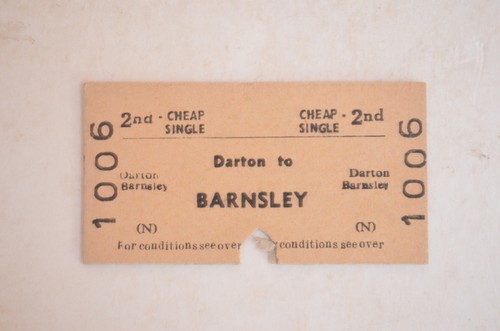 Railway ticket brb darton - railway, to