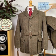 Hackett London (40R) Full Norfolk Belted Hacking Shooting Jacket + Breeks Suit