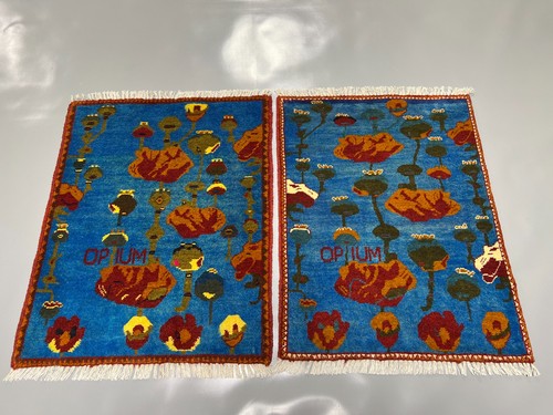 2x2 set afghan - of, blue