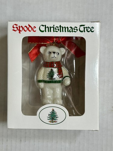 Spode teddy bear ornament - spode, in