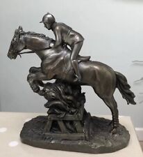 Racehorse And Jockey Figurine