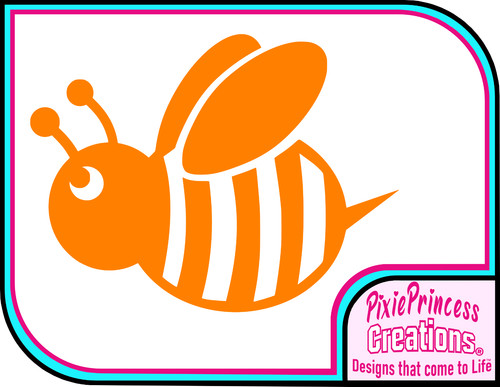 Bumble bee sticker vinyl - a,