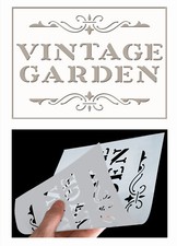 Garden Vintage STENCIL Word