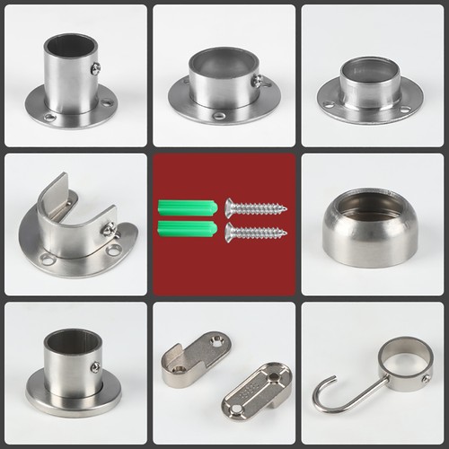 2pcs closet rod - rod, bracket