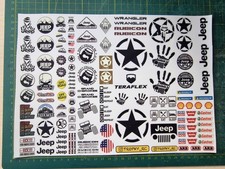 "JEEP" stickers. .Scale 1/10