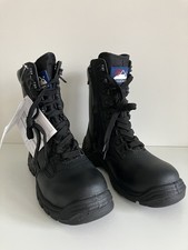 Himalayan 5060 S1P SRC Black Leather Steel Toe Cap Zip Up Safety Boots Size 6 