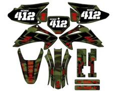 2003-2007 CRF 230 F APACHE Green Senge Graphics Kit Compatible with Honda
