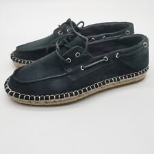 Zara Leather Moccasin Shoes Navy Blue UK Size 10