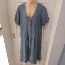 Woolovers denim blue button