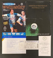 SHEFFIELD WEDNESDAY v N Forest 1996/1997 VIP package including outer jacket