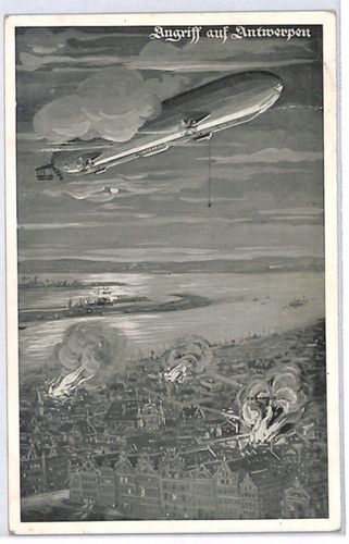 Zeppelin ww1 art propaganda - ww1,