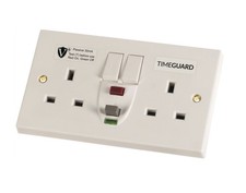 Timeguard RCD06WPVN RCD Protected Double Gang White Switched Socket - Passive