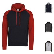 Mens Baseball Hoodie Contrast