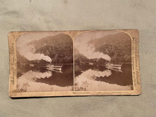 stereoview steam launch / boat
