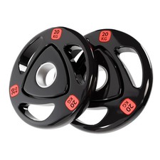 2 x 20kg  Cast Iron Olympic Tri Grip Weight Plates - brand new - packaged
