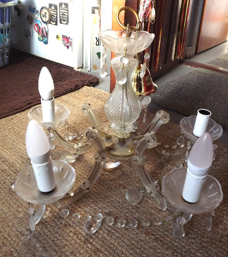 1950s chandelier arm - 5,