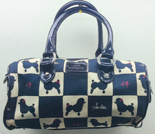 Lulu Guinness black & white poodle bag handbag excellent condition