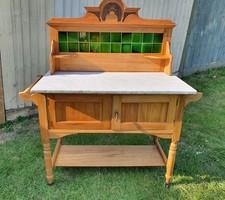 Victorian marble top washstand - victorian,