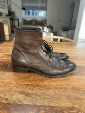 NDC Leather Boots, Brown, Biker, US Brand, Good Condition. Size 43.5 