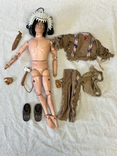 Vintage Palitoy Native American Action Man W/ Accessories 1970s Rare