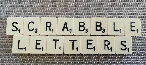 Scrabble tiles square backed - scrabble,