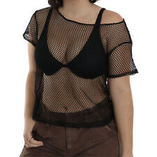 WOMENS FISHNET MESH CROP TOP