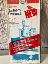 Northern Scotland Esso Road Map section no 7 Vintage 1960's   Still sealed