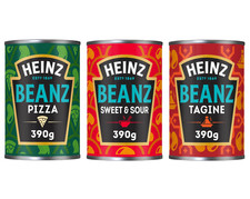 Heinz Limited Edition Baked Beans   Pizza   Tagine   Sweet & Sour  PACK OF 3