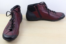 Remonte Dorndorf Women's Size EU 42 UK 8 Leather Ankle Boots Side Zip Lace-up EX