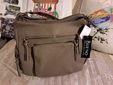 Bueno of California Elephant Large Washed Hobo Crossbody Bag NWT