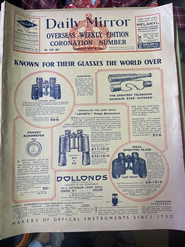 1937 daily mirror - daily, overseas