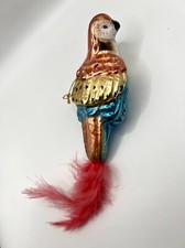 Vintage Parrot Christmas Glass