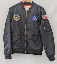 Asstseries Militare Black Nasa 100th Space Mission Bomber Jacket 44in Chest