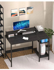 Computer Desk & Storage, 47” Gaming Home Office Stand Black X0025HPKXL (400-99)