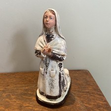 St. Bernadette Lourdes Antique Chalk Figure