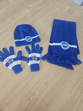 Football Brighton & Hove Albion Scarf Hat Gloves Gift Set Official Merchandise