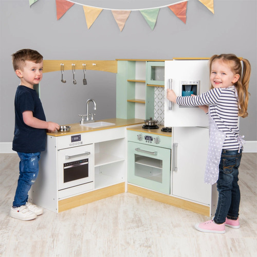 Wooden kitchen cooking playset - wooden,