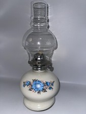 Vintage small oil lamp blue - vintage,