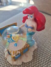Disney Princess Ariel & Flounder The Little Mermaid Figure Model Snow Globe RARE