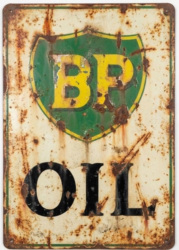 Oil metal sign esso - ,