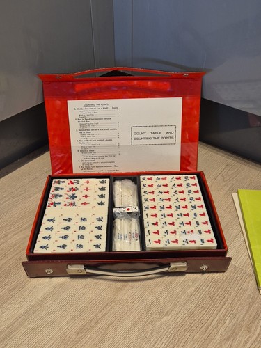 Vintage mahjong set bone - ,