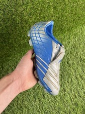 Adidas +F30 Spider FG Football Boots Mens Size 7.5 Uk Blue Silver Retro F50