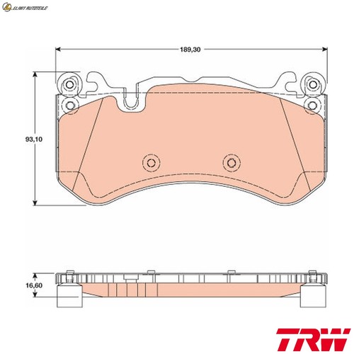 Brake pad set disc - brake,